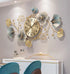 Steam With Leaf Metal Wall Clock